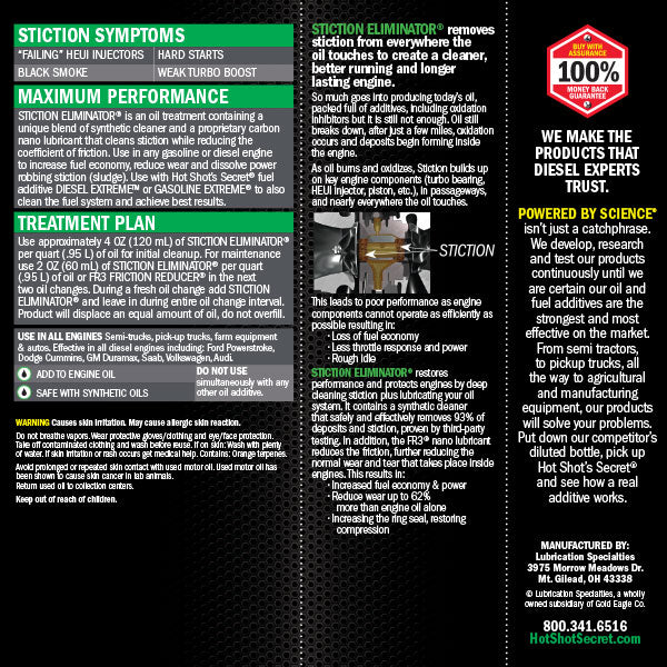 Hot Shot's Stiction Eliminator- 1 QT