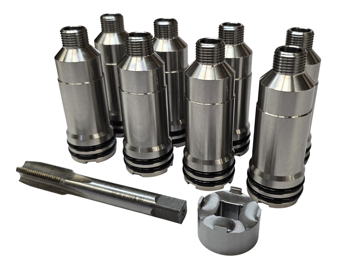 Thread In Fuel Injector Cups for 6.6l Duramax LB7 Chevy GMC 2001-2004