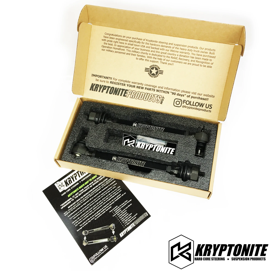2011-2025 GMC/Chevrolet 2500/3500HD Kryptonite Death Grip Tie Rod Set KRTR11