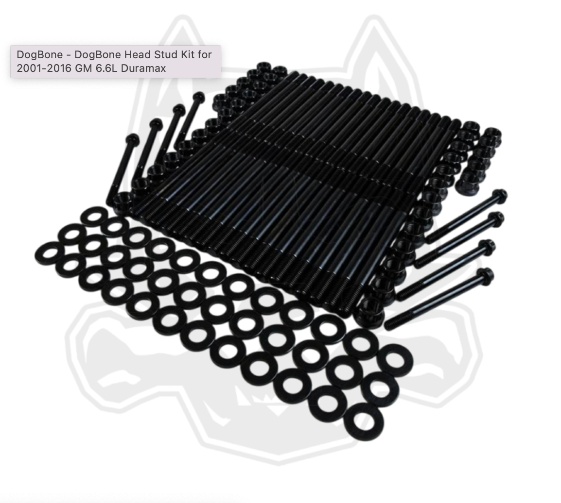 DogBone Head Stud Kit for 2001-2016 GM 6.6L Duramax