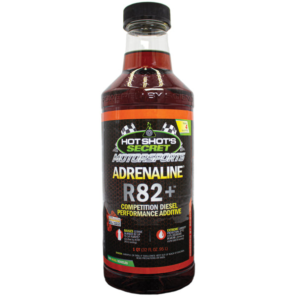 Hot Shot's Secret Adrenaline® R82+ Diesel Racing Fuel Additive – 32oz